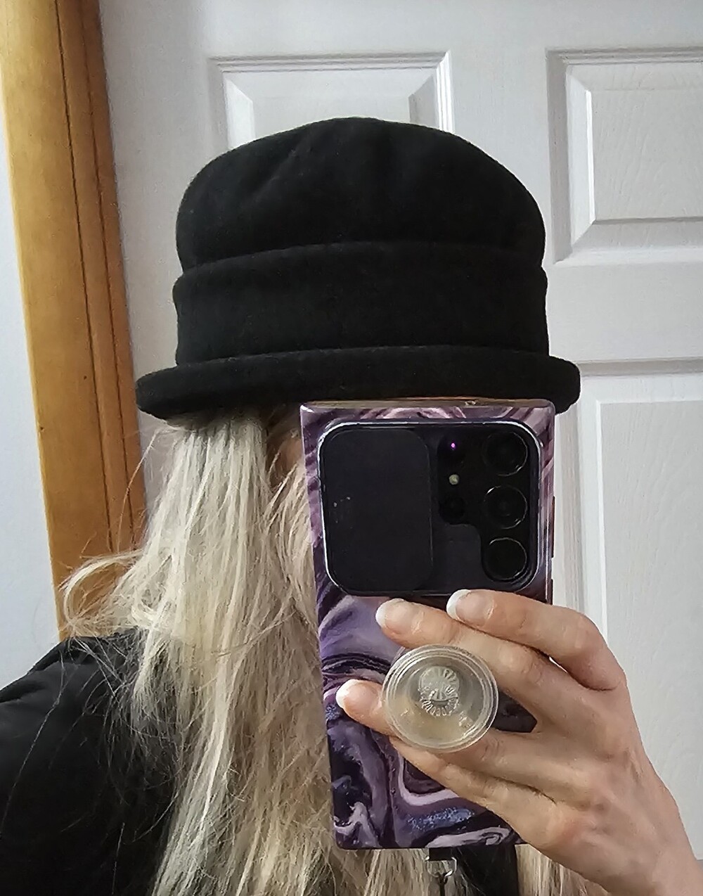 Parkhurst Black Wool Cloche Hat